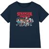 Stranger Things Cartoon Group Kids T Shirt, Navy, 9-11
