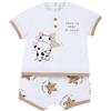 Chicco Completo con T-shirt e Pantaloncini Bimbo 0-24 dotata di una comoda apertura sulla schiena con bottoncini 261