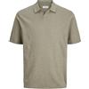 JACK & JONES Jjkane Slub Knit Split Neck Polo Pls - Plus Size, Vetiver, 3XL