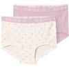 NAME IT Nkfhipster 2p Buttercream Floral Noos Slip Bambine e Ragazze (Pacco da 2)