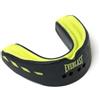 Everlast Evershield - Paradenti doppio (nero/verde), paradenti ammortizzante, con telaio a 2 strati, design "Boil and Bite", canale centrale del respiro e custodia, autentico Everlast Gear