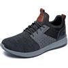 Skechers Delson - Camben, Scarpe Uomo, Black Gray Mesh W Synthetic Bkgy, 45 EU