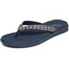 Skechers Meditation Luxe-Floral - Sandali Bassi da Donna, Blu Navy, 36