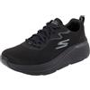 Skechers Max Cushioning Elite 2.0 Superior StrideSlip-On da Donna, Tessuto Nero con Finiture Nere, 41 EU