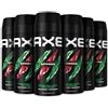 Axe Deodorante Uomo, Axe Africa, Freschezza Fino a 48h di Protezione, Deodorante Spray, Senza Sali di Alluminio, Adatto per Ascelle e Corpo*, Tecnologia Proteggi Odori, 6 Pezzi da 150 ml