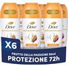 Dove, Deodorante Roll On Advanced Care Passion Fruit, Deodorante Antitraspirante, Formula Delicata Con Tripla Azione Idratante, Protezione Fino a 72 Ore, Deodorante Uomo e Donna, 6 Pezzi da 50 ml