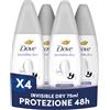 Dove Vapo Invisible Dry 75 ml, Deodorante Spray Senza Gas Antitraspirante, Protezione Anti-Odore 48 Ore, Ascelle con 1/4 di Crema Idratante, Anti Macchie sui Vestiti (Confezione da 4)