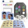 Snazaroo 1172191 - Set per il trucco "Acqua", delicato sulla pelle a base d'acqua, 7 colori per il trucco, 1 pennello per il trucco, 1 spugna, 2 modelli e istruzioni passo-passo