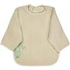 Sterntaler Dino Rexi - Bavaglino in spugna con maniche in cotone assorbente con applicazione e pratica chiusura a bottone, beige
