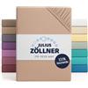 Julius Zöllner 8320147250 - Lenzuolo con angoli elasticizzati in jersey per lettino, misure 60 x 120 cm / 70 x 140 cm, colore: Sabbia