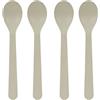 LÄSSIG Posate per bambini Set di cucchiai per bambini da 4 pezzi senza melamina, senza BPA, in biocomposito/Spoon Set 4 pcs Geo, warm grey