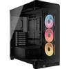 CORSAIR FRAME 4500X LX-R RGB LINK Case Mid-Tower per PC con Vetro Panoramico - Sistema di Montaggio InfiniRail, Anti-Sag della GPU, Include 3 Ventole LX120R RGB LINK - Nero