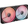 Corsair Icue Link Lx140-R Rgb - Ventola Per Case - Pale Della Ventola Inverse - 140 Mm - Nero (confezione Da 2)