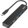 Hama - Hub USB Type C 3.2 Gen 1/3 porte USB A, 1 porta USB Type C, 1 porta HDMI, Ultra HD 4K