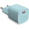 SBS Caricatore caricabatterie con materiali riciclati GRS, porta USB-C, 25 Watt, presa europea, eco-friendly, ideale per smartphone Android, iPhone, tablet, auricolari, speaker, smartwatch