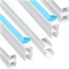 AiQInu Canalina Passacavi Adesiva, Cavo TV ordinato, Canalina Passacavi Muro, 12 mm(D)*12 mm(A)*0.4m(L), Verniciabile, Autoadesivo, Copertura per Cavi per Computer a Casa o in Ufficio(10 Pezzi)