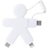 Xoopar Buddy Cavo Multi USB 4 in 1 in Plastica Riciclata - Bianco