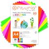 OFITURIA Fogli colorati, Confezione da 50 Fogli A4 80 g - Carta colorata per hobby creativi, stampante, scrapbooking - Fogli colorati (Assortimento Fluo, 50 fogli)