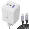 NOVOO Caricatore USB C rapido 100W Con 3 Porte PD3.0, PPS, Alimentatore Compatto USB C per MacBook Pro/Air, Caricabatterie per iPad Pro/MacBook/iPhone/Dell