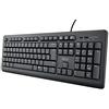 Trust Taro Tastiera layout QWERTY spagnolo, resistente alle vertigini, cavo da 1,8 m, connessione USB, Windows, Mac, PC, laptop, nero