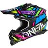 O'NEAL | Casco Motocross | MX | Calotta in ABS, standard di sicurezza ECE 22.06, aperture di ventilazione per un raffreddamento ottimale | Casco 2SRS GLITCH V.23 | Adulto | Multi | Taglia M (57/58 cm)