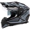 O'NEAL | Casco moto | Enduro Moto | Aperture di ventilazione per il massimo flusso d'aria e raffreddamento, guscio in ABS, parasole integrato | Sierra Helmet R V.24 | Adulto | Nero Grigio | Taglia M