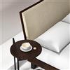 Zinus Ongii Tavolino rotondo, 42 x 40 x 62 cm, Struttura in metallo nero, Tavolino/comodino/tavolo da letto per soggiorno/camera da letto - Marrone
