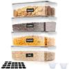 Cozary 3.2L Contenitori Ermetici per Alimenti 4 Pezzi, Contenitori per Alimenti Plastica Con Etichetta e Misurino, Senza BPA,Barattoli Ermetici Alimentari per Pasta, Cereali, Muesli, Farina