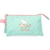 Hello Kitty Floreale Custodie e accessori Blu 23x9x7 cm Poliestere, Verde, Astuccio triplo