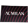 A.C. Milan AC Milan Tappeto con Antiscivolo, Rosso/Nero, 70X110