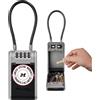 Master Lock 5482EURD Cassetta Portachiavi Design Innovativo, ansa a Cavetto Flessibile, Grande capienza, Sicurezza Elevata, Aluminium, Grigio, Extra Large