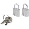Master Lock 9120EURTCC Confezione da 2 Lucchetto a Chiave in Alluminio, Grigio, 2 x 3.4 x 1.4 cm