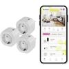 OMAJIN by Netatmo Set di 3 prese intelligenti, Timer, Monitoraggio Consumo, Controllo Remoto, Spegnimento Ritardato, Risparmio Energetico, Wi-Fi 2.4GHz/Bluetooth, 16A/3680W, senza hub, OBU-3SP-SK
