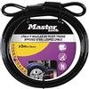 Master Lock 49EURD Cavo con Passanti Acciaio Intrecciato, Nero, 3 m