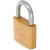 AMIG - Lucchetto di Sicurezza - Include 2 Chiavi - Ideale per Armadietti e Valigie - Arco in Acciaio Trattato - 40 mm - Ottone Opaco