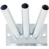 Alberts GAH 639648 Supporto per pennoni portabandiera | per il montaggio a muro | per tre bandiere | zincato blu | Ø tubo di montaggio 29 mm