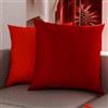 PETTI Artigiani Italiani - Coppia di Federe Cuscino 65x65 cm in Microfibra, Cuscini Arredo Camera da Letto, Divano, Set 2 Fodere Copricuscino, Federa Double Face Rosso e Bordeaux