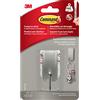 Command 17033SPIG Gancio Adesivo Metallico in Nichel, Small 17033, Nickel Spazzolato