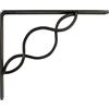 Amig - Staffa mensola - Supporto mensola robusto - Alta resistenza fino a 150 kg - 250 x 200 mm - Acciaio - Nero