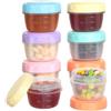 VINATO 6 Pezzo Mini Scatola Per Salse, Scatole per Snack, 80ml Mini Contenitori Per Alimenti Senza BPA, Barattoli Per Congelare Pesto, A Tenuta D'aria - Per Salse, Spezie & Snack