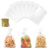 AiQInu 200 Pezzi Sacchetti Trasparenti con Lacci, 25 x 15 cm Piccoli Sacchetti Cellophane Pellicola Bustine Alimenti, Sacchetti Caramelle Biscotti OPP Sac Regalo per Feste Compleanno dei Bambini