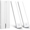 AiQInu Luce Armadio 66 LED con Sensore Movimento, USB Ricaricabile Led Sottopensile,20cm Dimmerabile Lampada Armadio con Striscia Magnetica Adesiva per Cucina, Scale, Corridoi