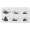 Rayher 36102000 Stampo in Silicone, 14.5 x 26 cm, Spessore 3.5 cm, 6 Forme Diverse di Sassi Piccoli, Creazioni Fai Da Te