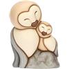 THUN Barbagianni Barbi con piccolo in ceramica, grande - Ceramica - 12,9x10,5x16,9 cm
