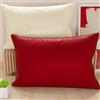 PETTI Artigiani Italiani - Coppia di Federe Cuscino 70x40 cm in Microfibra, Cuscini Arredo Camera da Letto, Divano, Set 2 Fodere Copricuscino, Federa Double Face Panna e Bordeaux