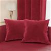 PETTI Artigiani Italiani - Cuscini Arredo in Velluto, Cuscino per Camera da Letto, Divano Salotto, Federa Cuscino, Bordeaux 2 Pezzi - 80x40 cm