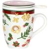 THUN, Tisaniera in Porcellana, Collezione Sorprese di Natale, Tisaniera da Collezione, Idea Regalo per Natale, 350 ml, Ø 9 cm, 12 cm h