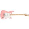 Squier Chitarra elettrica FSR Squier Sonic® Stratocaster® HT, tastiera in acero, battipenna bianco, fusto rosa, Shell Pink