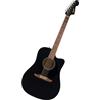 Fender Redondo CE Chitarra Elettroacustica Dreadnought Nera