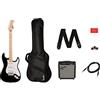 Fender Squier Sonic Stratocaster Kit Chitarra Elettrica Principianti, Nero